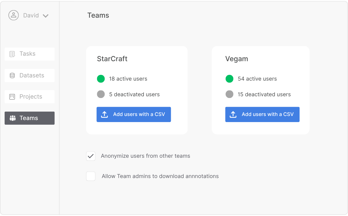 Team management on Mindkosh