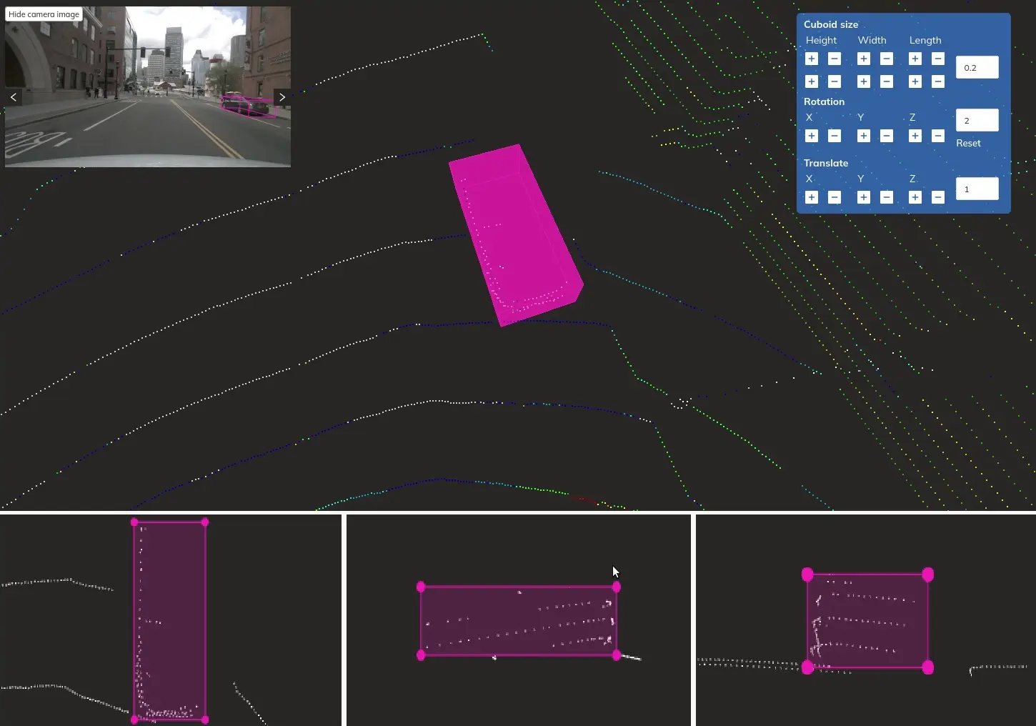 LIDAR Sensor fusion annotation